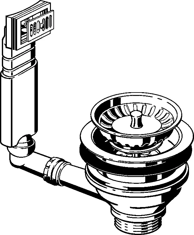 Viega Ab- und Überlaufgarnitur Modell 7128.4 „Abläufe für Spülen“, „“ in Kunststoff weiss 11 cm