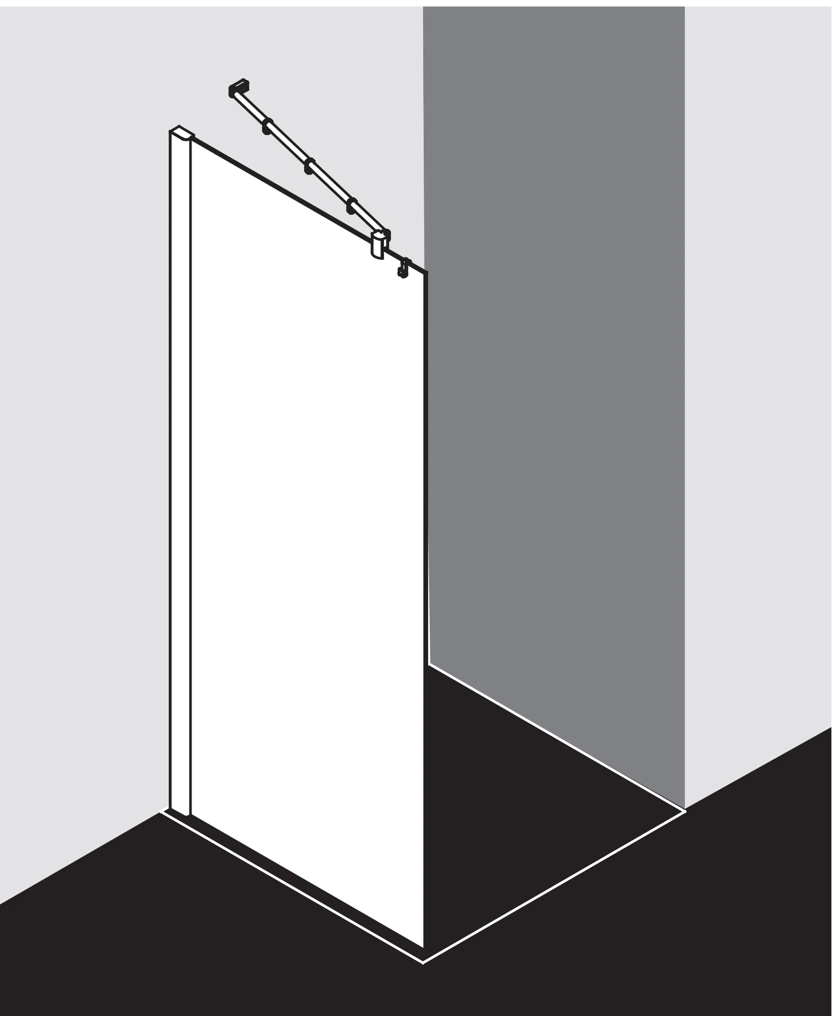 Kermi Duschdesign Walk-In-Duschkabine WALK-IN Wall „PASA XP“ Glas Klar, Profile Silber Hochglanz, BV: 720 - 750 mm WE: 730 - 760 mm H: 2000 mm Kermi Duschdesign Walk-In-Duschkabine WALK-IN Wall „PASA XP“ Glas Klar, Profile Silber Hochglanz, BV: 720 - 750 mm WE: 730 - 760 mm H: 2000 mm