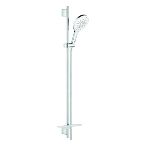 Grohe Rainshower SmartActive 150, Brausestangenset 3 Strahlarten, moon white/chrom Grohe Rainshower SmartActive 150, Brausestangenset 3 Strahlarten, moon white/chrom