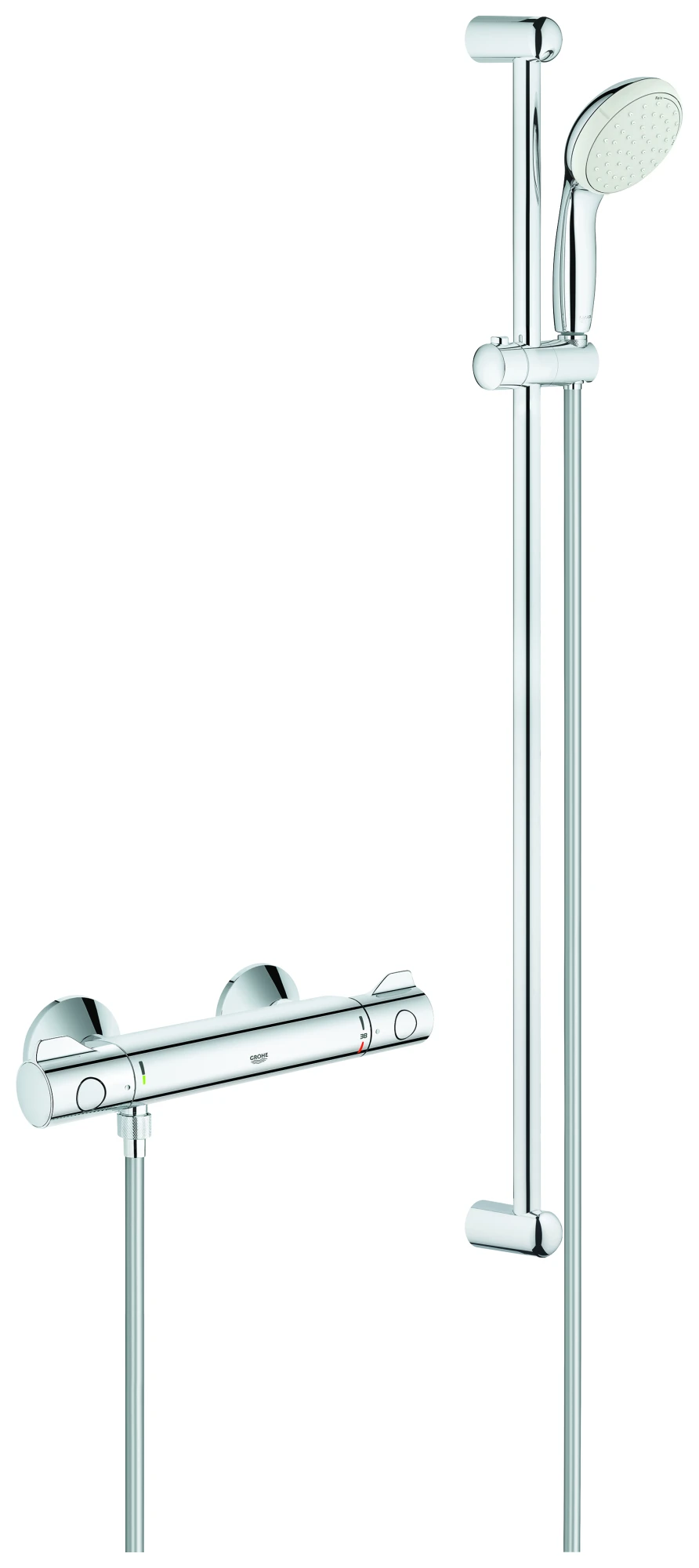 Thermostat-Brausebatterie Grohtherm 800 34566_1, mit Brausegarnitur, chrom