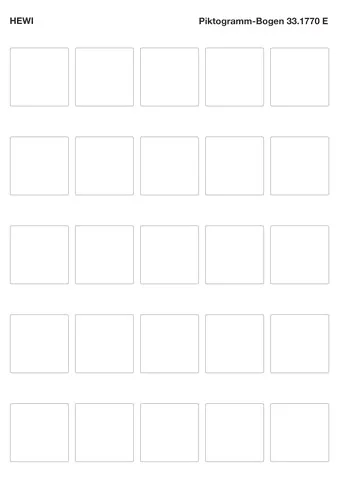 HEWI Piktogrammbogen Kids PG68, 36x36mm, blanko HEWI Piktogrammbogen Kids PG68, 36x36mm, blanko