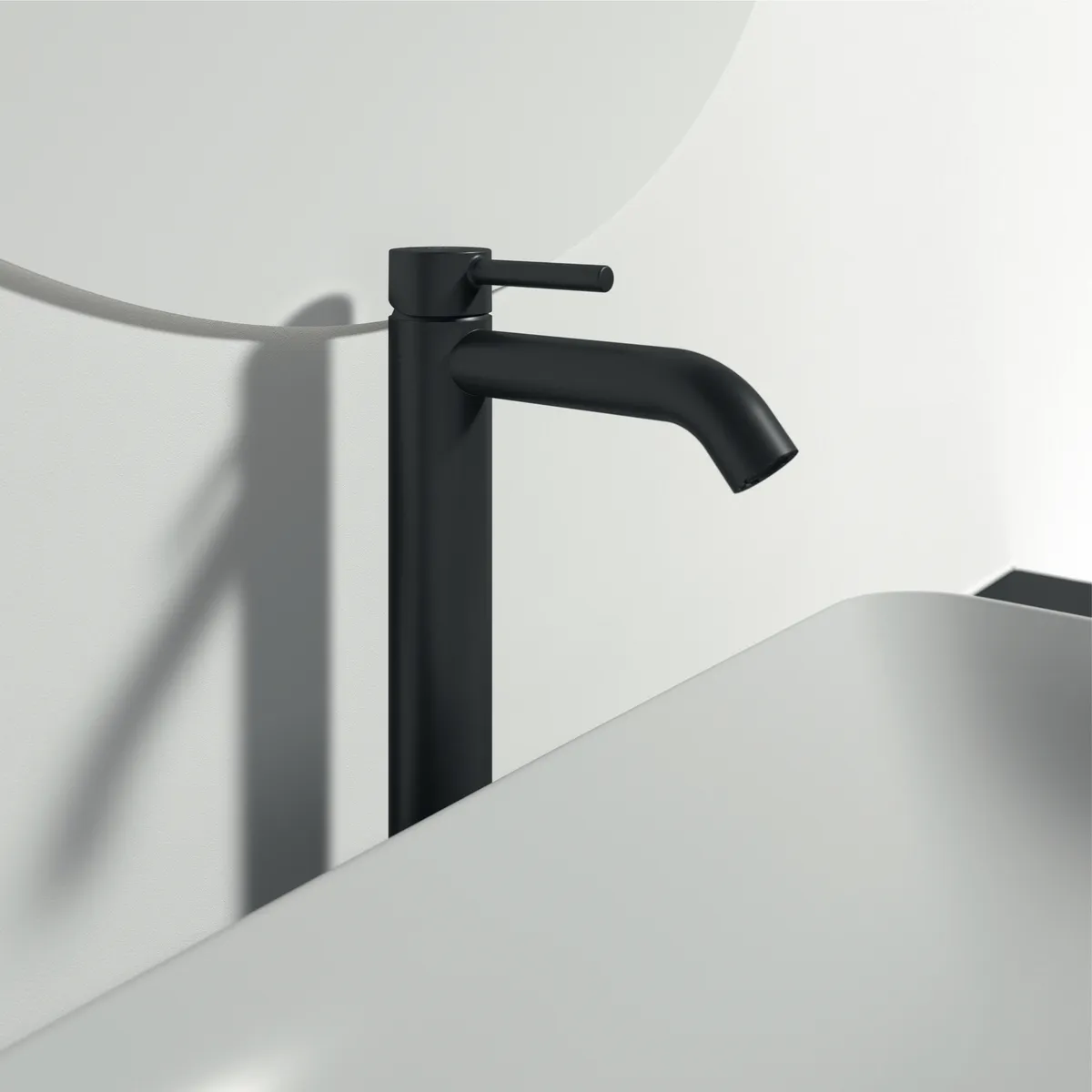 Waschtischarmatur Ceraline mit Push-Open Ausladung 150mm Silk Black Waschtischarmatur Ceraline mit Push-Open Ausladung 150mm Silk Black