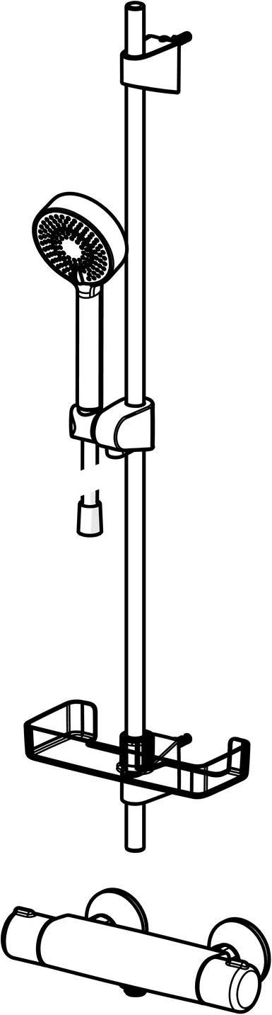HansaMICRA Duscharmatur Hansamicra 2017 Thermostat Chrom DN15
