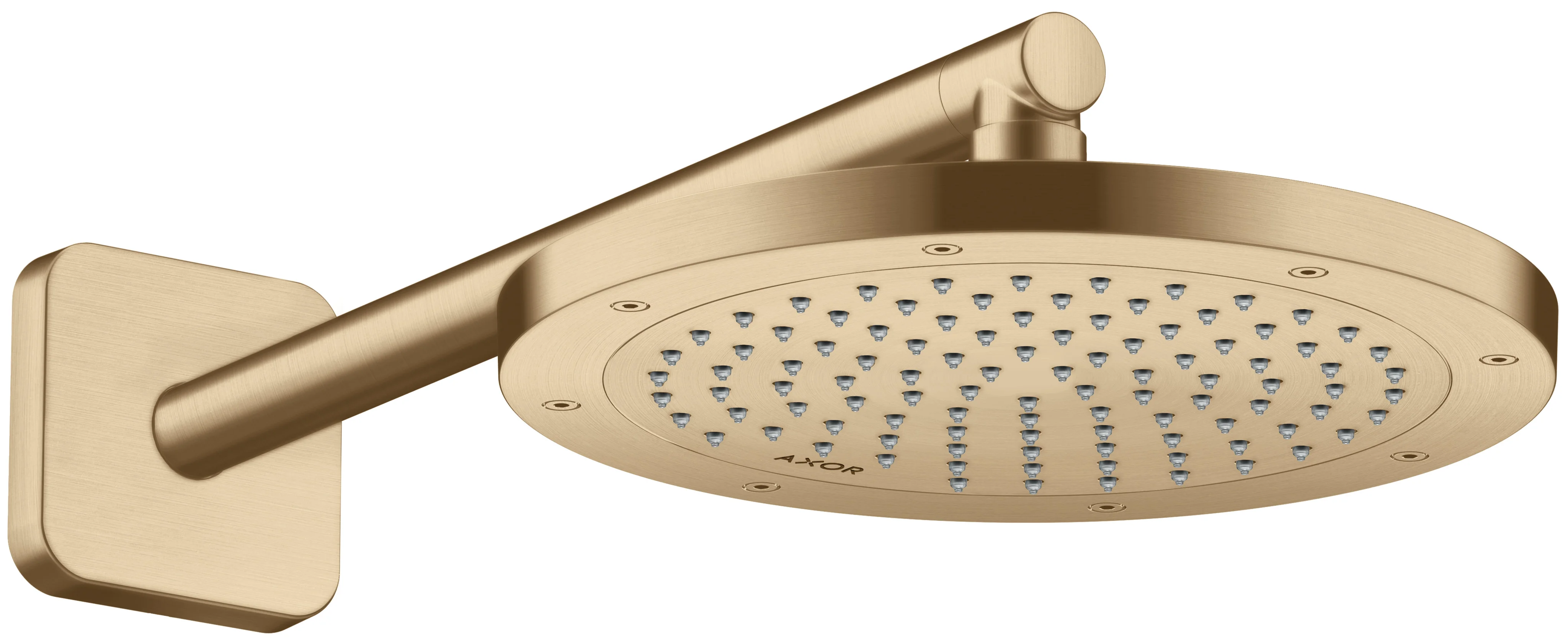 Hansgrohe AXOR ShowerSolutions Brausearm softsquare Brushed Bronze, 390 mm, Aufputzmontage, Messing, G 1/2
