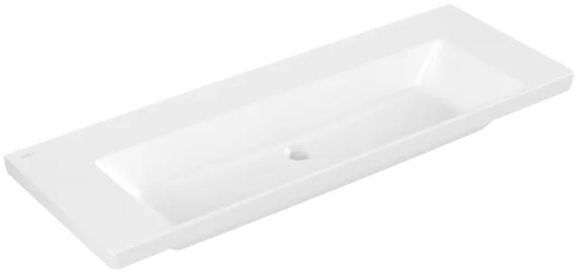 Villeroy & Boch Wandwaschtisch aus TitanCeram „Subway 3.0“ 1300 × 475 × 170 mm, ohne Hahnlochbohrung in Weiß Alpin Villeroy & Boch Wandwaschtisch aus TitanCeram „Subway 3.0“ 1300 × 475 × 170 mm, ohne Hahnlochbohrung in Weiß Alpin