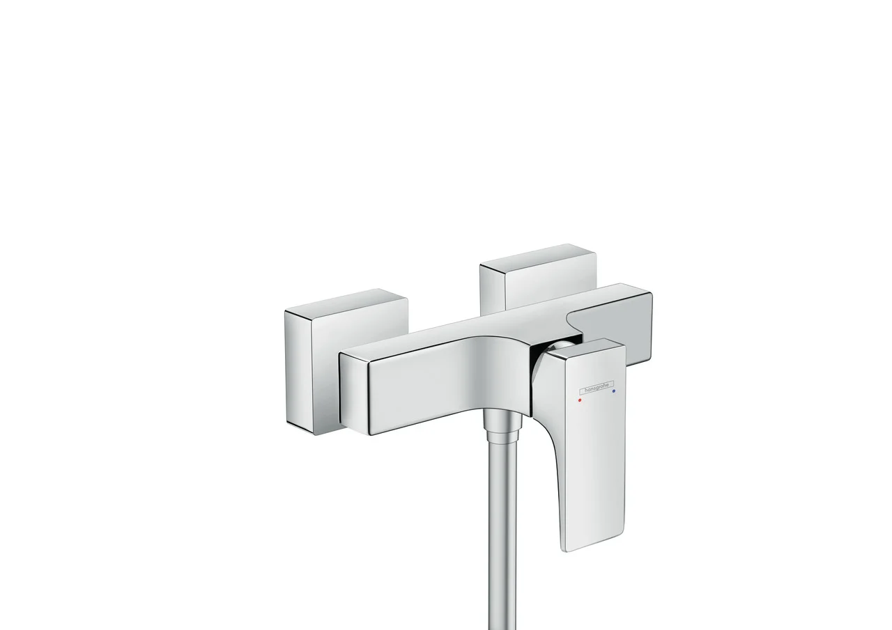 Hansgrohe Metropol Einhebel-Brausemischer Aufputz, Chrom, Stichmaß 150 ± 12 mm, max. Durchfluss 16 l/min, Keramikmischsystem