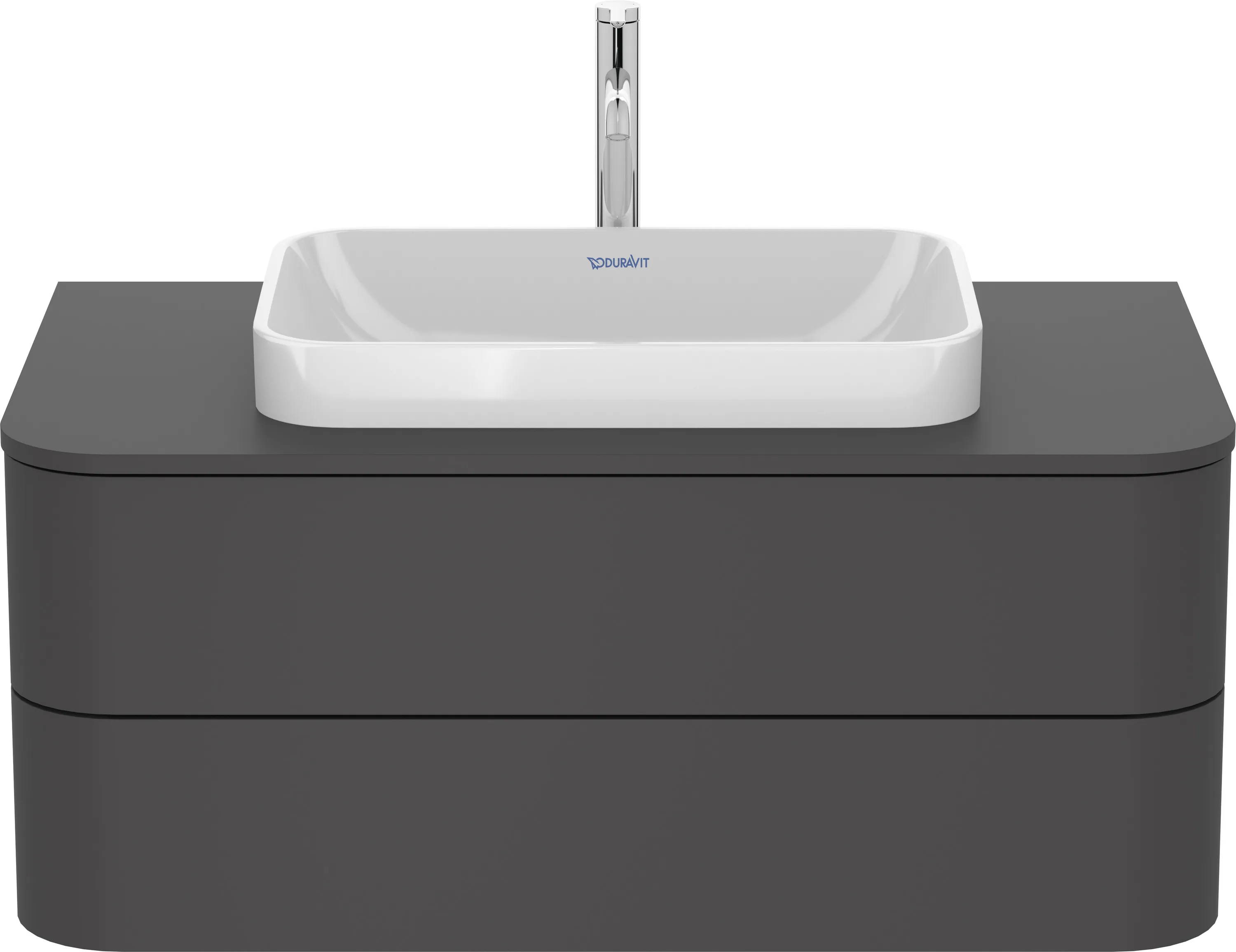 Duravit Waschtischunterschrank wandhängend „Happy D.2 Plus“ 100 × 40,8 × 55 cm Graphit Supermatt Duravit Waschtischunterschrank wandhängend „Happy D.2 Plus“ 100 × 40,8 × 55 cm Graphit Supermatt
