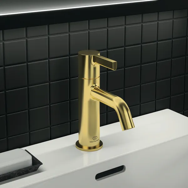 Ideal Standard Waschtischarmatur Joy Arm BC776A2, Ausladung 110mm, Brushed Gold Ideal Standard Waschtischarmatur Joy Arm BC776A2, Ausladung 110mm, Brushed Gold