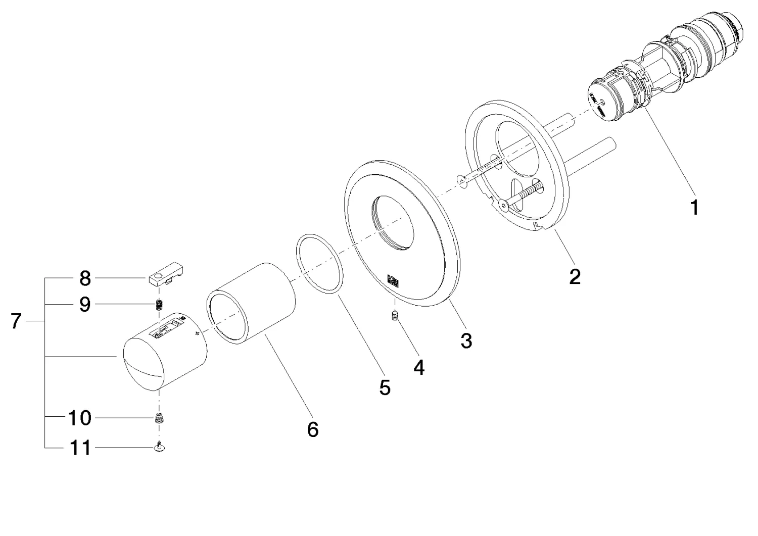 UP-Thermostat ohne Mengenregulierung MADISON Chrom 36501977