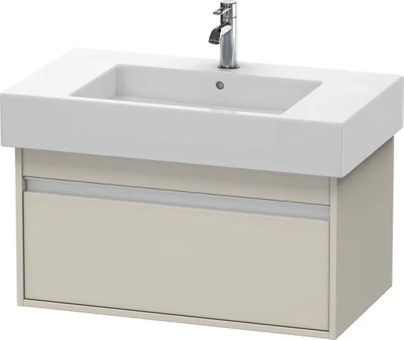 Duravit Waschtischunterschrank wandhängend „Ketho“ 80 × 41 × 45,5 cm Taupe Matt