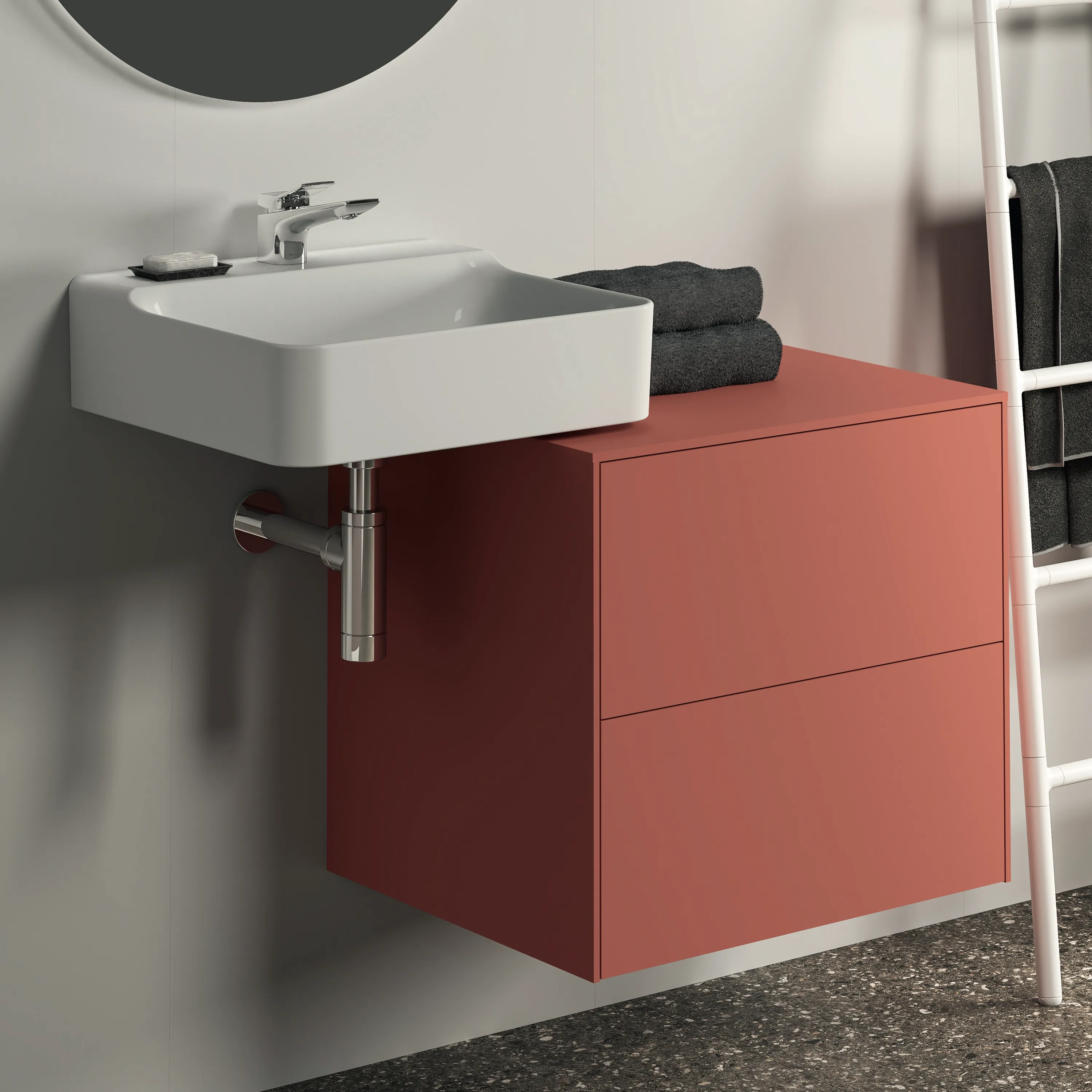 Ideal Standard Waschtischunterschrank Conca, 2 Auszüge, Sunset, 602x505x550 mm