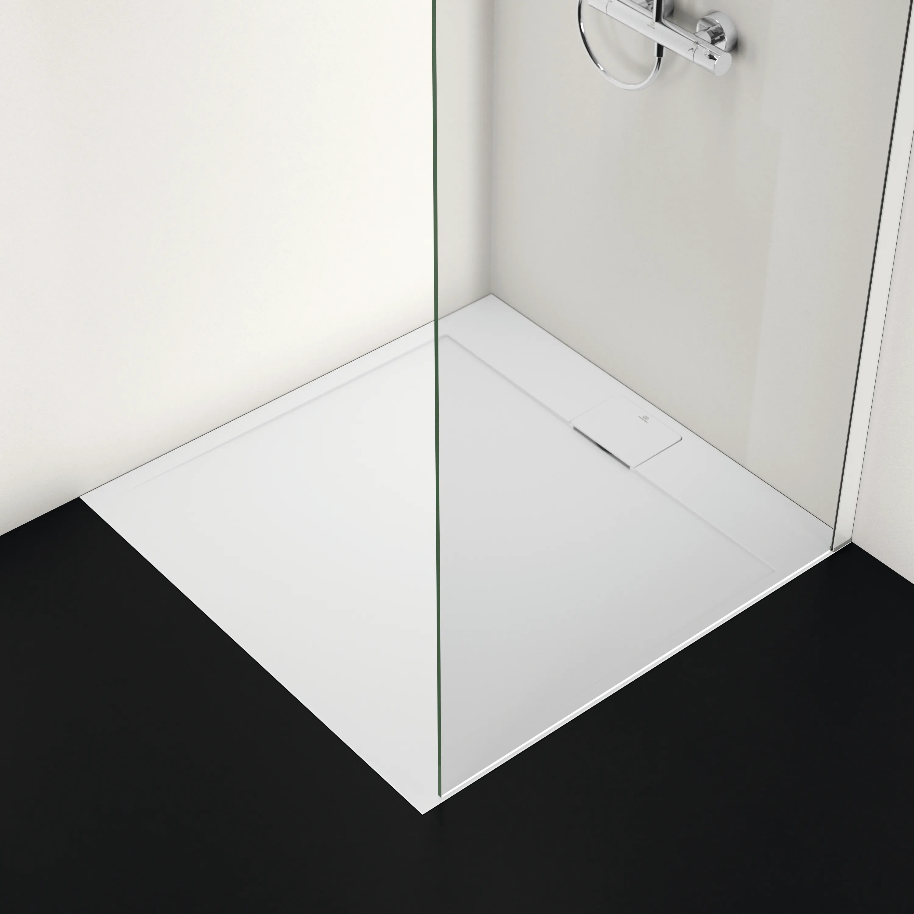 Ideal Standard Duschwanne „UltraFlatSi.life“ 100 × 100 cm in Carraraweiß