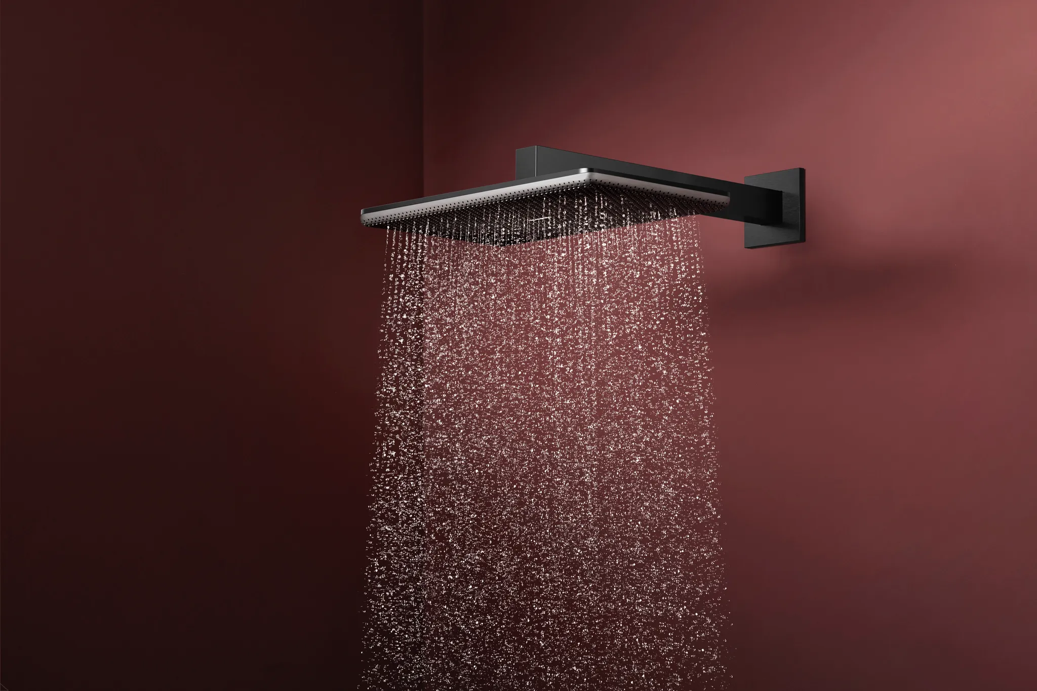 Hansgrohe Raindance Alive Q Kopfbrause, Brushed Black Chrome, 214 x 343 mm, 1-Jet, verstellbarer Winkel, DropGuard, G 1/2 Hansgrohe Raindance Alive Q Kopfbrause, Brushed Black Chrome, 214 x 343 mm, 1-Jet, verstellbarer Winkel, DropGuard, G 1/2