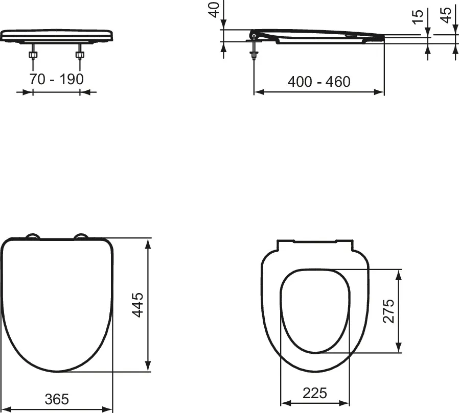 WC-Paket i.life A Randlos mit Universal WC-Sitz Softclose Weiß