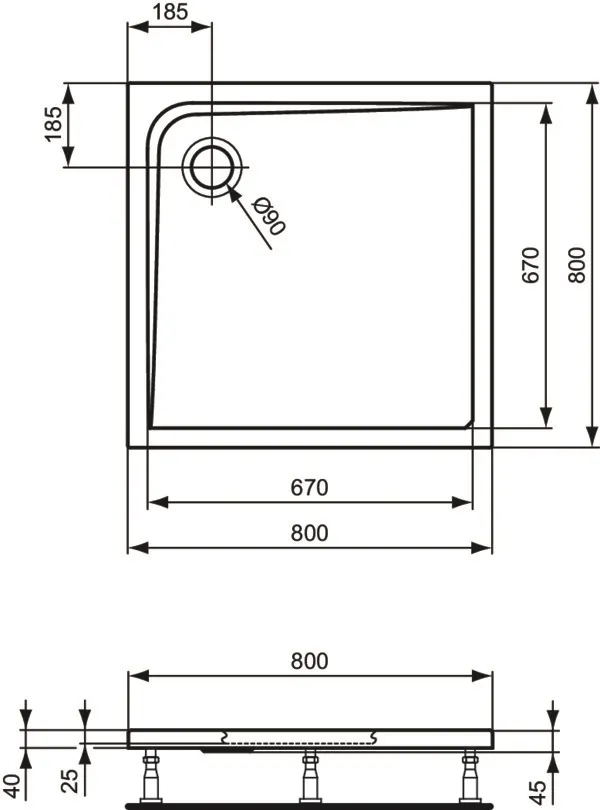 Ideal Standard Duschwanne „UltraLight“ Ideal Standard Duschwanne „UltraLight“
