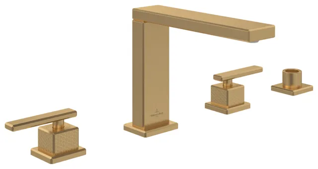 Zweihand-Wannenarmatur „Mettlach“ in Brushed Gold Zweihand-Wannenarmatur „Mettlach“ in Brushed Gold