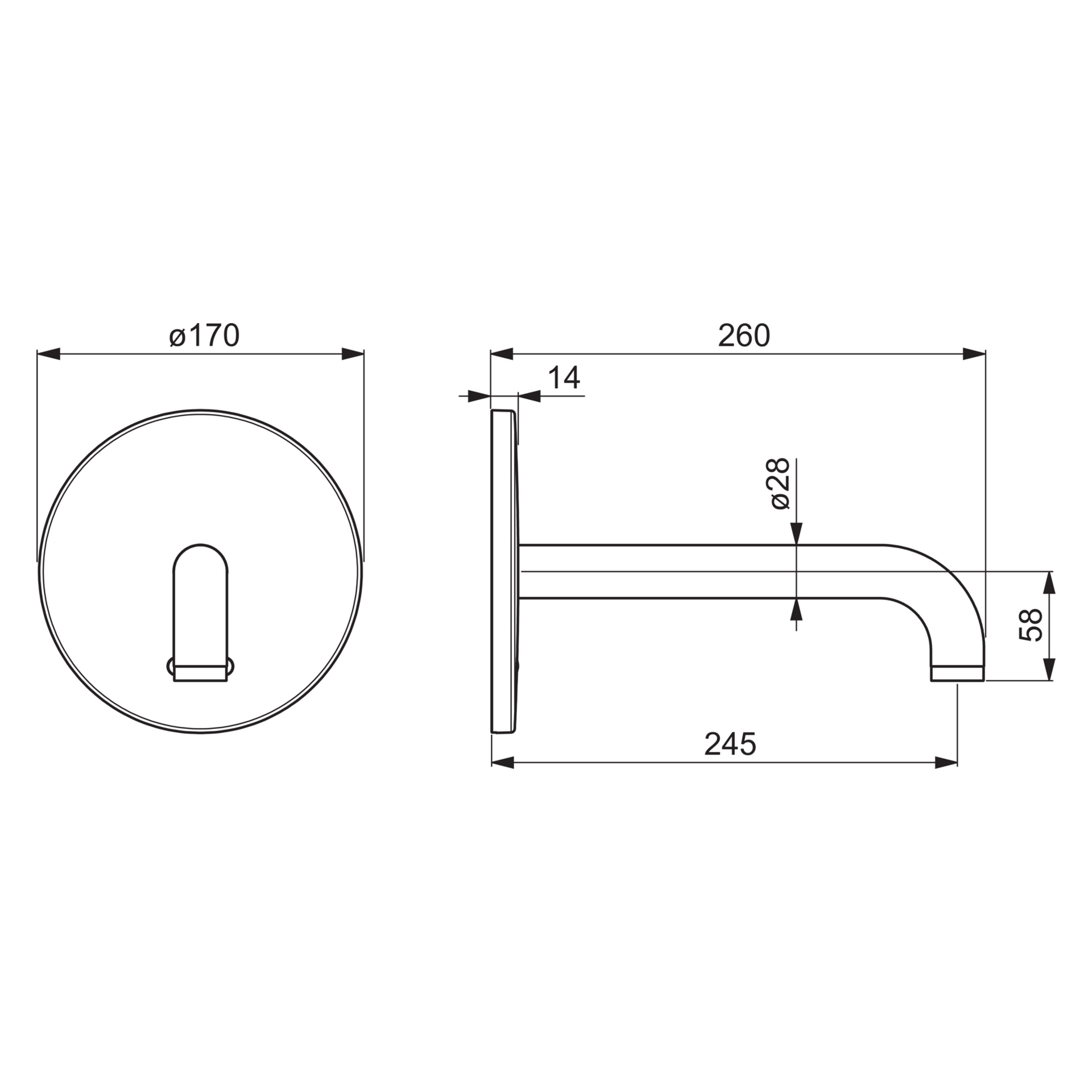 HA Fertigset für Waschtisch-Batterie HANSAELECTRA 8180 Rosette rund 3 V, Bluetooth Ausladung 245 mm Chrom