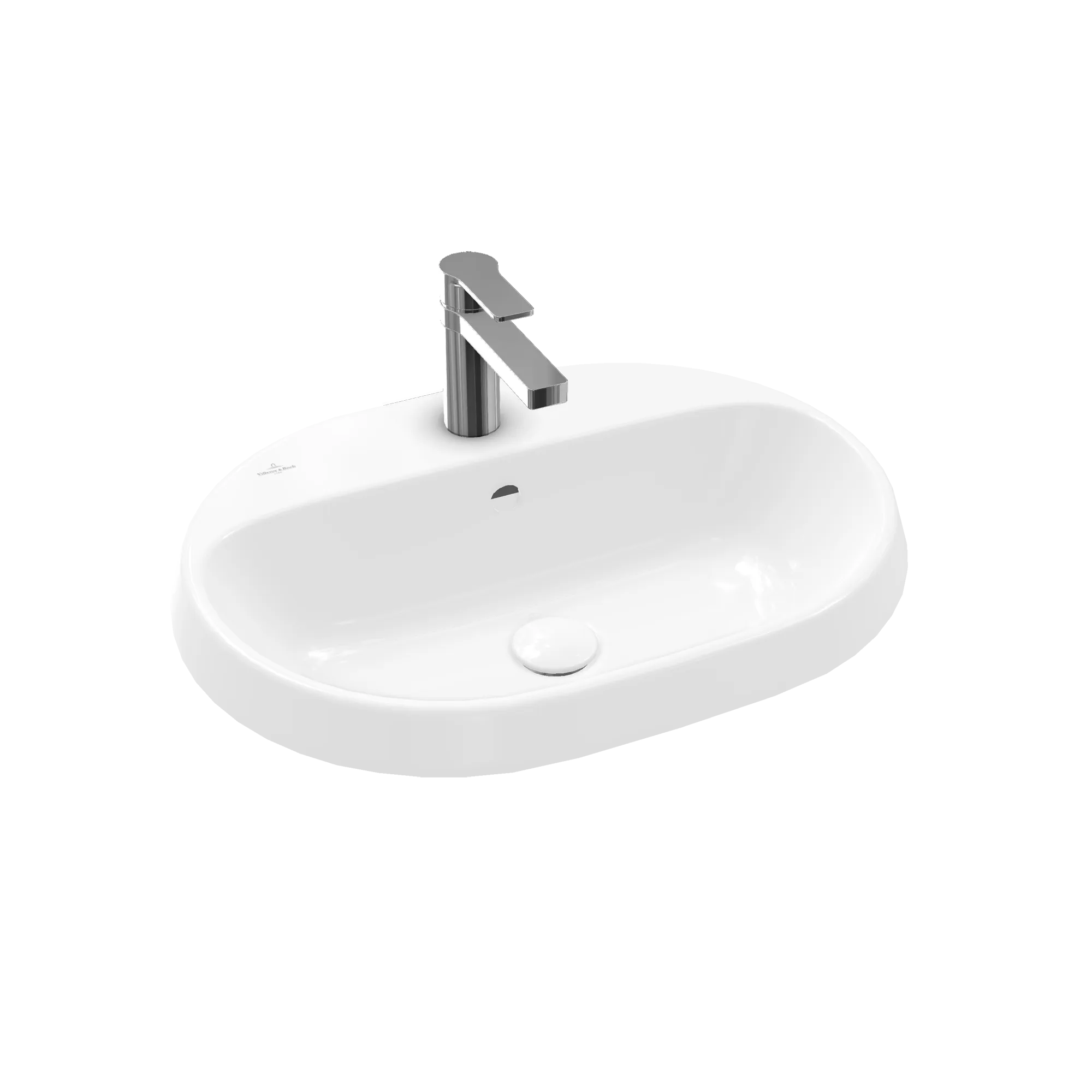 Villeroy & Boch Einbauwaschtisch „Architectura“ mit 1×1 Hahnlochbohrung, 600 × 450 × 170 mm, mit Hahnlochbohrung, Hahnlochposition mittig in Weiß Alpin Villeroy & Boch Einbauwaschtisch „Architectura“ mit 1×1 Hahnlochbohrung, 600 × 450 × 170 mm, mit Hahnlochbohrung, Hahnlochposition mittig in Weiß Alpin