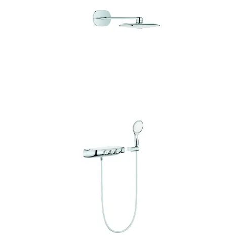 Duschsystem Rainshower System SmartControl Duo 360 26443, Brauseboden in moon white, mit Thermostatbatterie, Auf-/Unterputz Kombination, chrom/moon white Duschsystem Rainshower System SmartControl Duo 360 26443, Brauseboden in moon white, mit Thermostatbatterie, Auf-/Unterputz Kombination, chrom/moon white