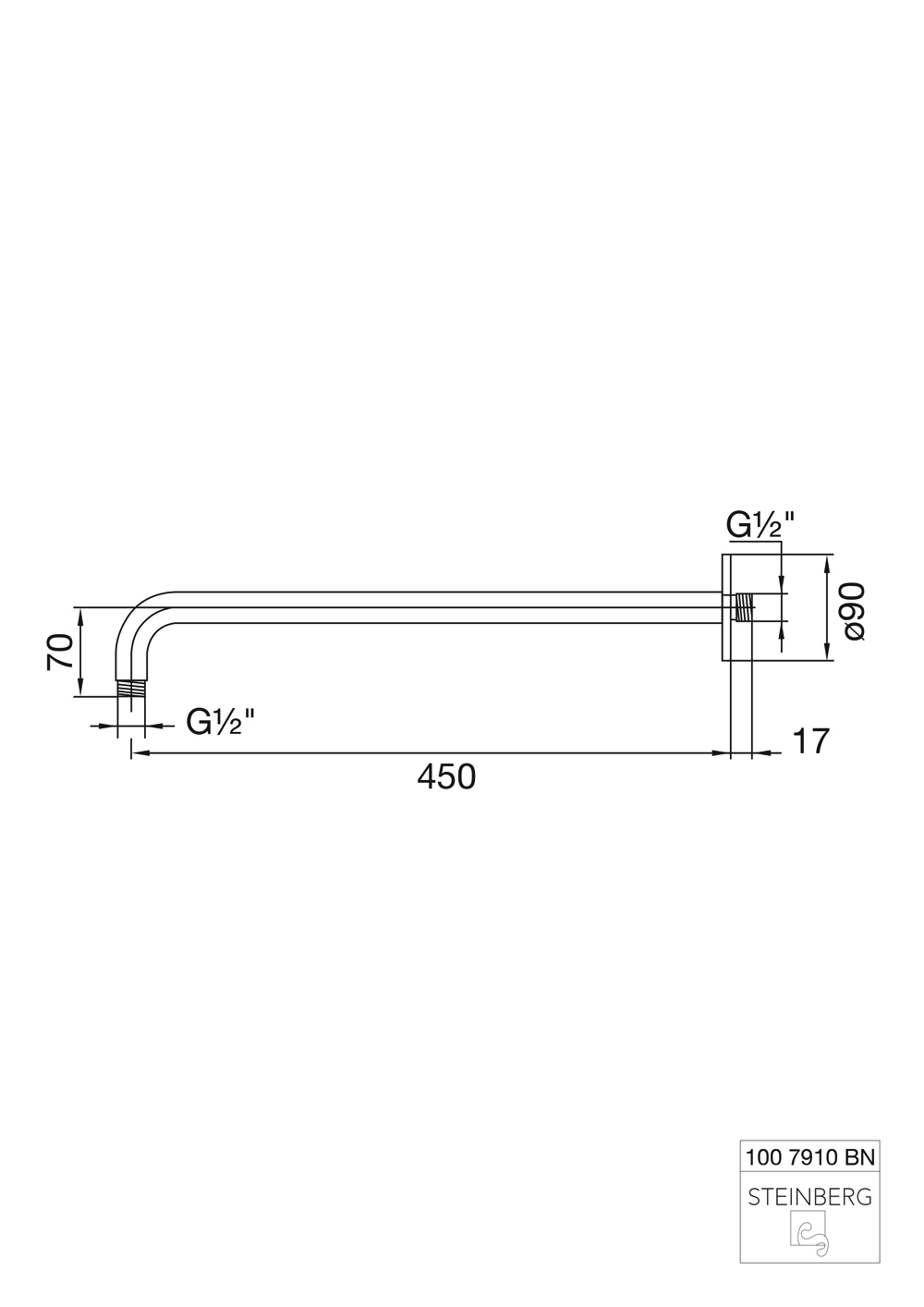 Serie 100 Brausearm 45 cm Serie 100 Brausearm 45 cm