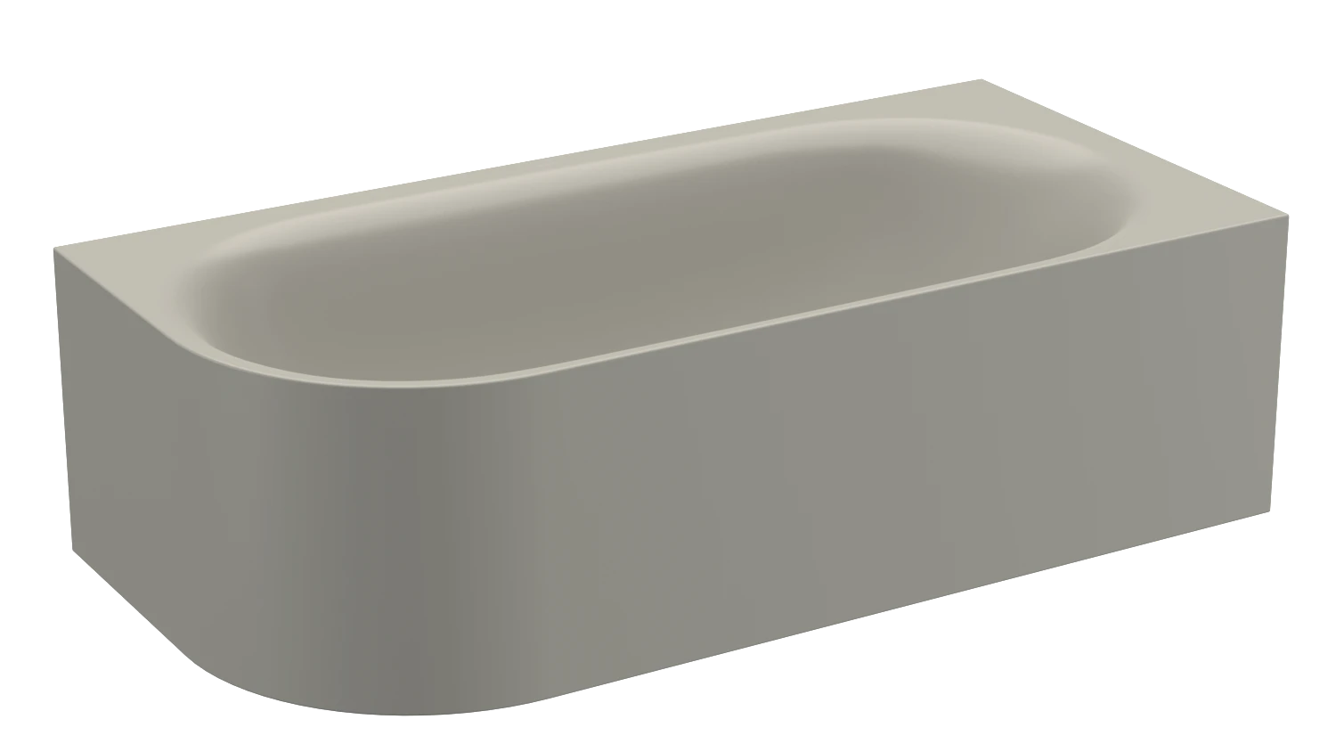Bette oval Badewanne „BetteLux Oval V Silhouette“ 195 × 95 cm in Stone