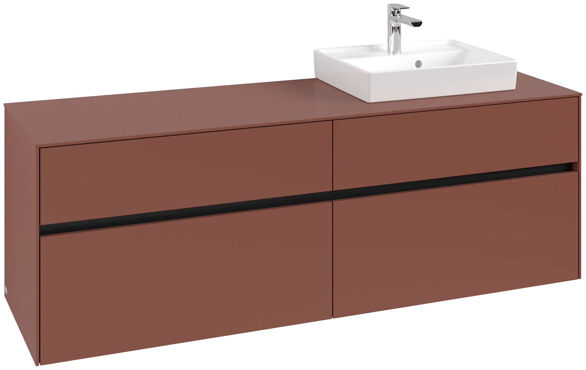 Villeroy & Boch Collaro Waschbeckenunterschrank C079B0, 1600 x 548 x 500 mm, Wine Red