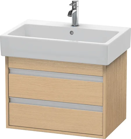 Duravit Waschtischunterschrank wandhängend „Ketho“ 65 × 48 × 44 cm Eiche Natur Duravit Waschtischunterschrank wandhängend „Ketho“ 65 × 48 × 44 cm Eiche Natur