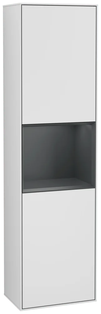 Villeroy & Boch Finion Hochschrank G46, 418x1516x270mm, Beleuchtung, Weiß/Blau
