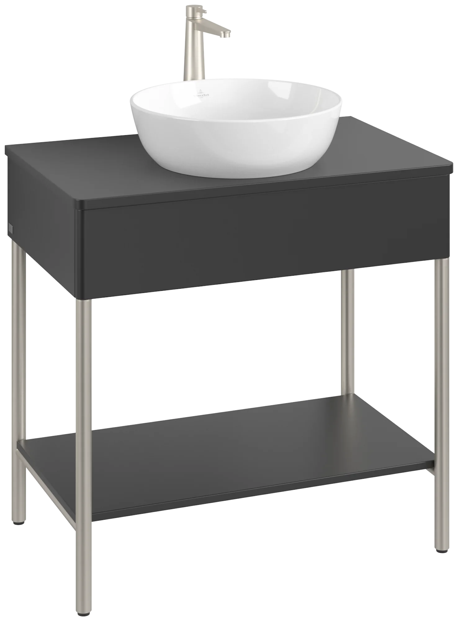 Villeroy & Boch Waschbeckenunterschrank Artis L63050, 800x782x500mm, Black Matt Lacquer, mit Beleuchtung und Push-to-open Funktion Villeroy & Boch Waschbeckenunterschrank Artis L63050, 800x782x500mm, Black Matt Lacquer, mit Beleuchtung und Push-to-open Funktion