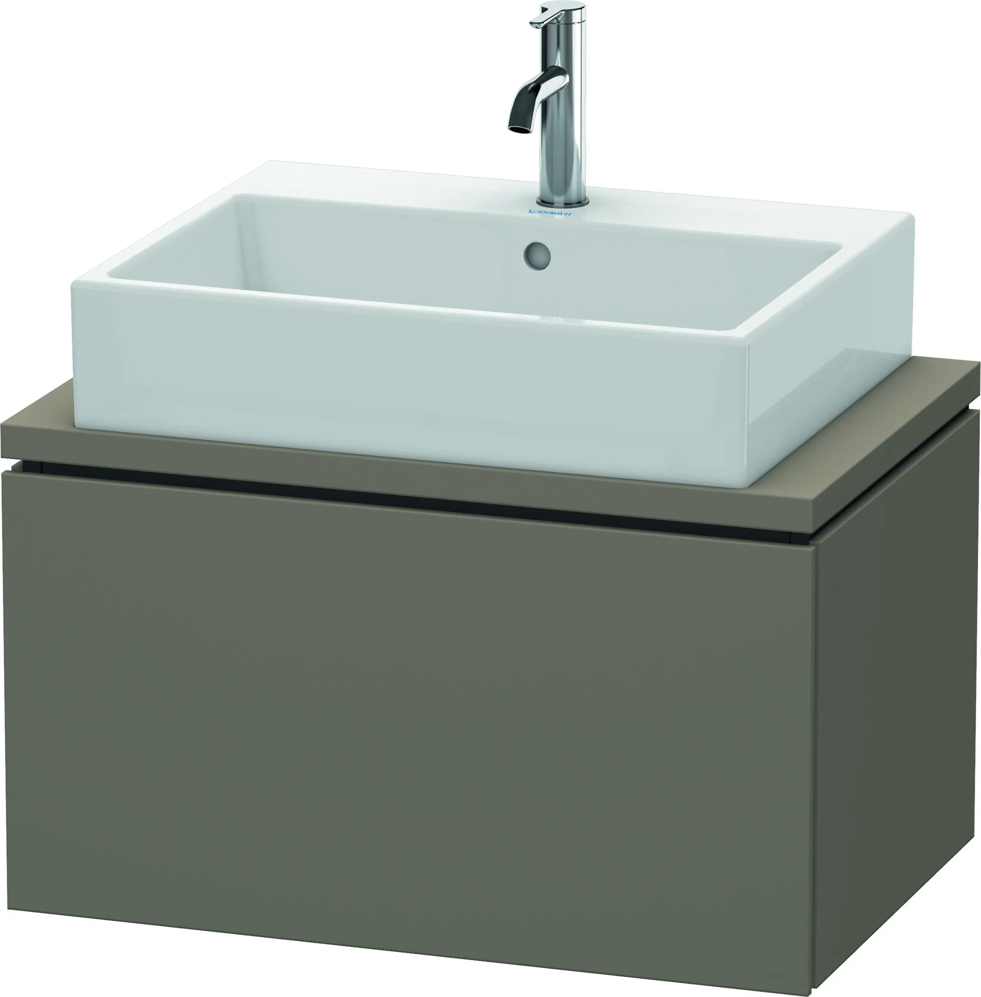 Duravit Waschtischunterschrank wandhängend „L-Cube“ 72 × 40 × 47,7 cm Flannel Grey Seidenmatt