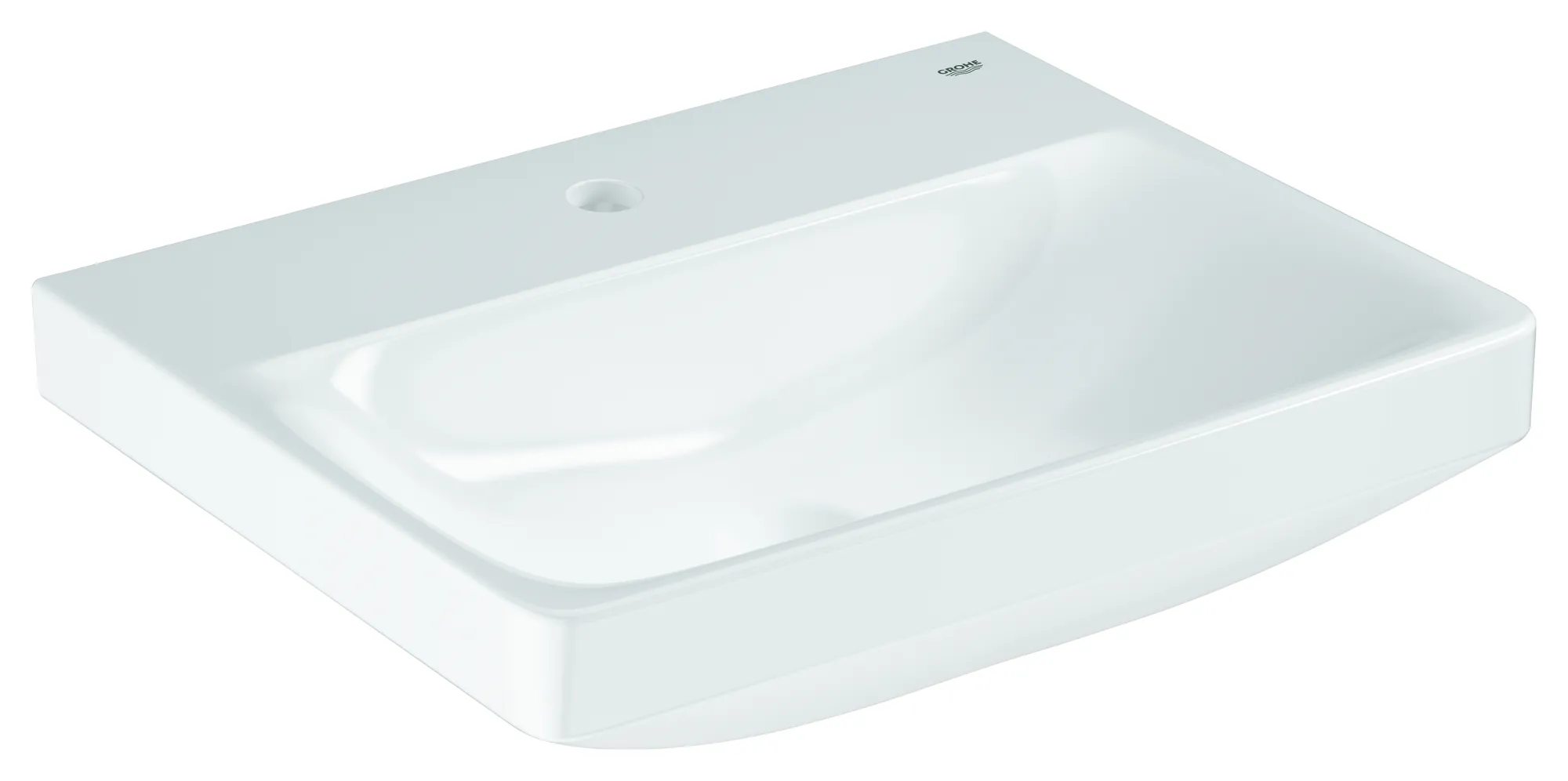 Grohe Waschtisch Euro Keramik 102433, 55cm, 1 Hahnloch, ohne Überlauf, alpinweiß Grohe Waschtisch Euro Keramik 102433, 55cm, 1 Hahnloch, ohne Überlauf, alpinweiß