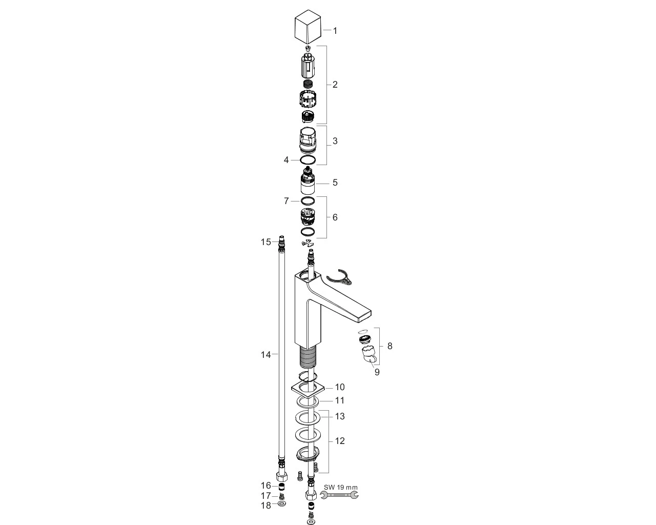 Waschtischmischer 100 Metropol Select mit Push-Open Ablaufgarnitur chrom Waschtischmischer 100 Metropol Select mit Push-Open Ablaufgarnitur chrom