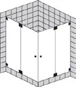 Eck – 5-Eck – VKR bis B. 1000 x 1000 x H. 2000 mm