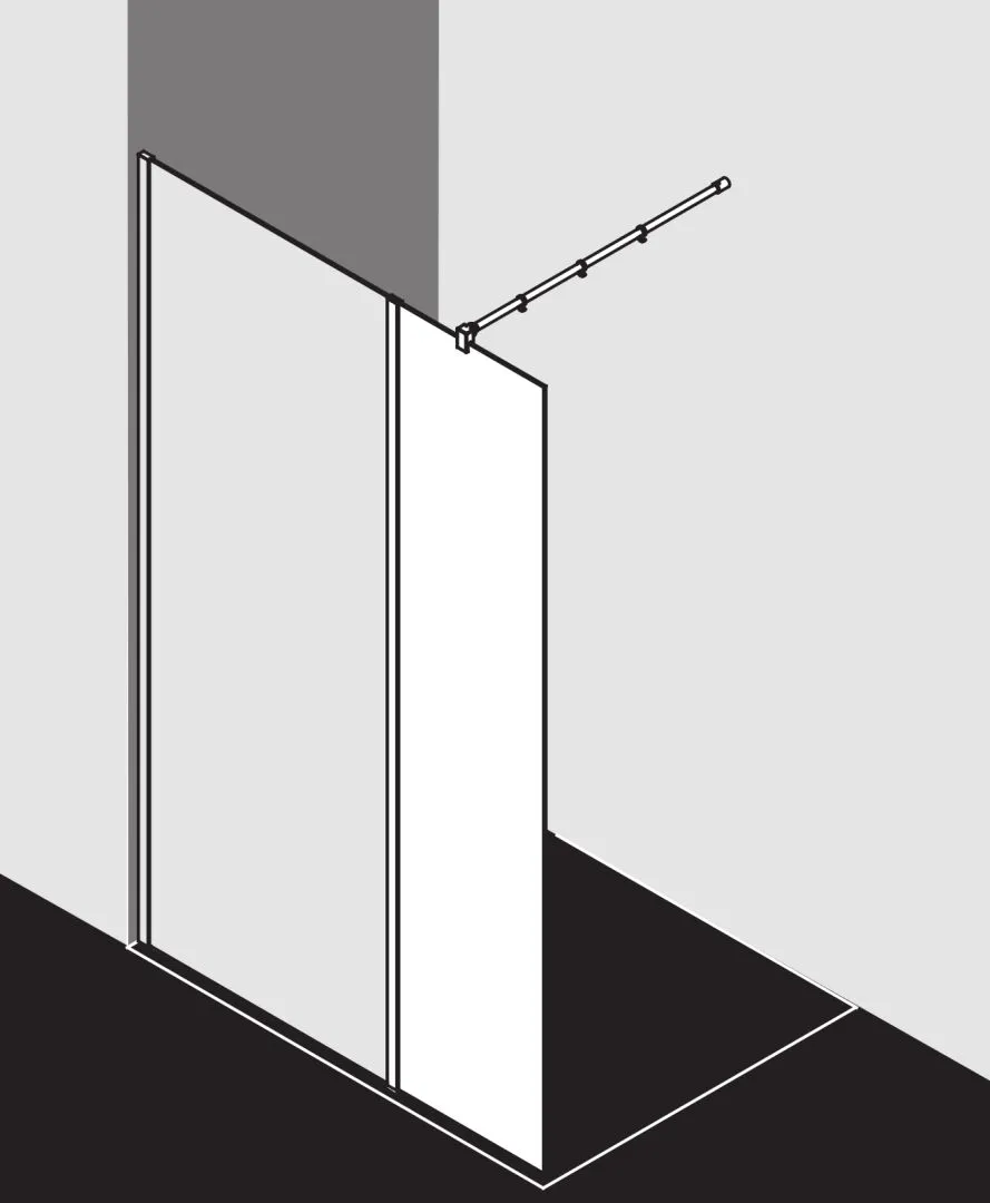Kermi Duschdesign Walk-In-Duschkabine „WALK-IN XB“ Glas Klar, Profile Silber Hochglanz, BV: 300 - 300 mm H: 2000 mm Kermi Duschdesign Walk-In-Duschkabine „WALK-IN XB“ Glas Klar, Profile Silber Hochglanz, BV: 300 - 300 mm H: 2000 mm