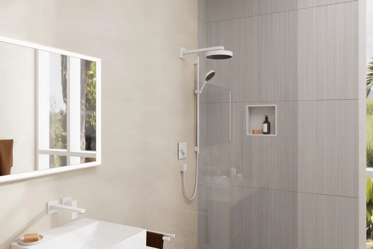 Hansgrohe ShowerSelect Comfort E Thermostat Unterputz, Mattweiß, 2 Verbraucher, einfache Installation, Sicherheitssperre bei 40°C Hansgrohe ShowerSelect Comfort E Thermostat Unterputz, Mattweiß, 2 Verbraucher, einfache Installation, Sicherheitssperre bei 40°C
