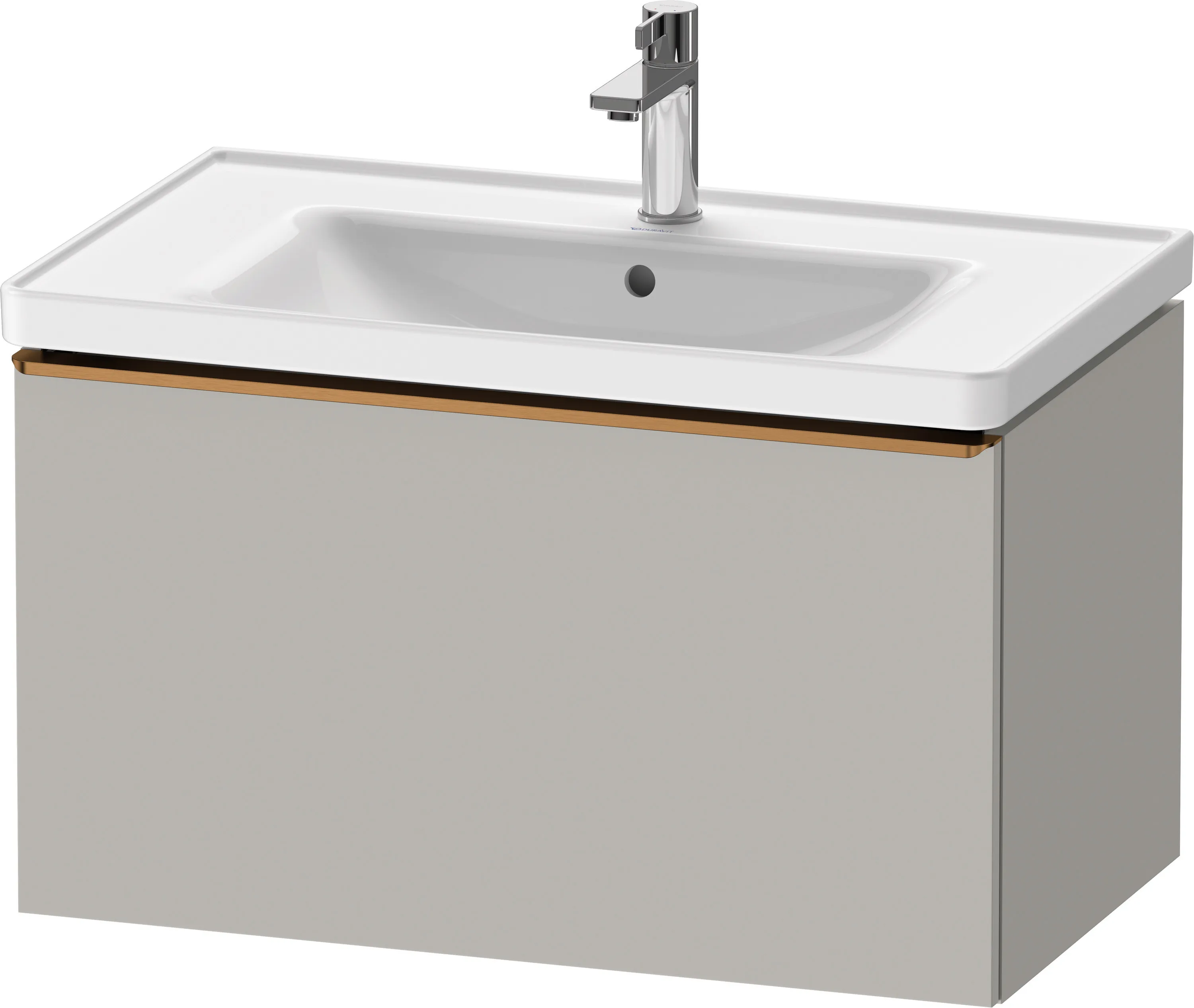 Duravit Waschtischunterschrank wandhängend „D-Neo“ 78,4 × 44 × 45,2 cm Betongrau Matt