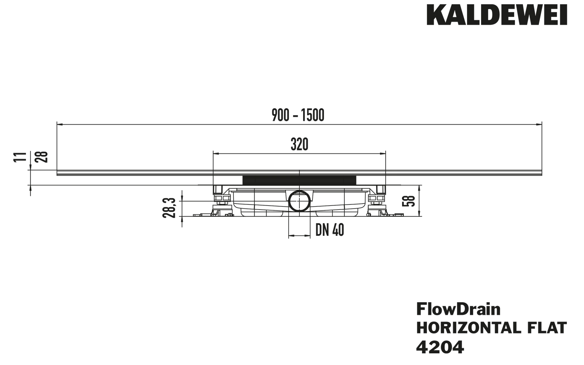 Kaldewei Ablaufgarnitur Horizontal Flat „FlowDrain“ Modell 4204 Kaldewei Ablaufgarnitur Horizontal Flat „FlowDrain“ Modell 4204