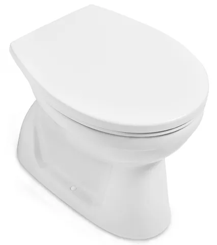 Stand-Tiefspül-WC „Newo“ 36 × 39 cm in Weiß Alpin, Befestigung sichtbar, Abgang senkrecht Stand-Tiefspül-WC „Newo“ 36 × 39 cm in Weiß Alpin, Befestigung sichtbar, Abgang senkrecht