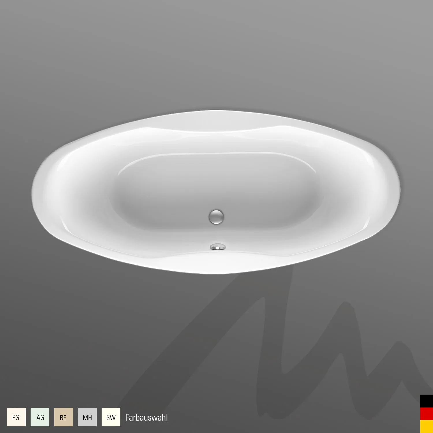 Mauersberger Acryl-Badewanne ubesa 180/80