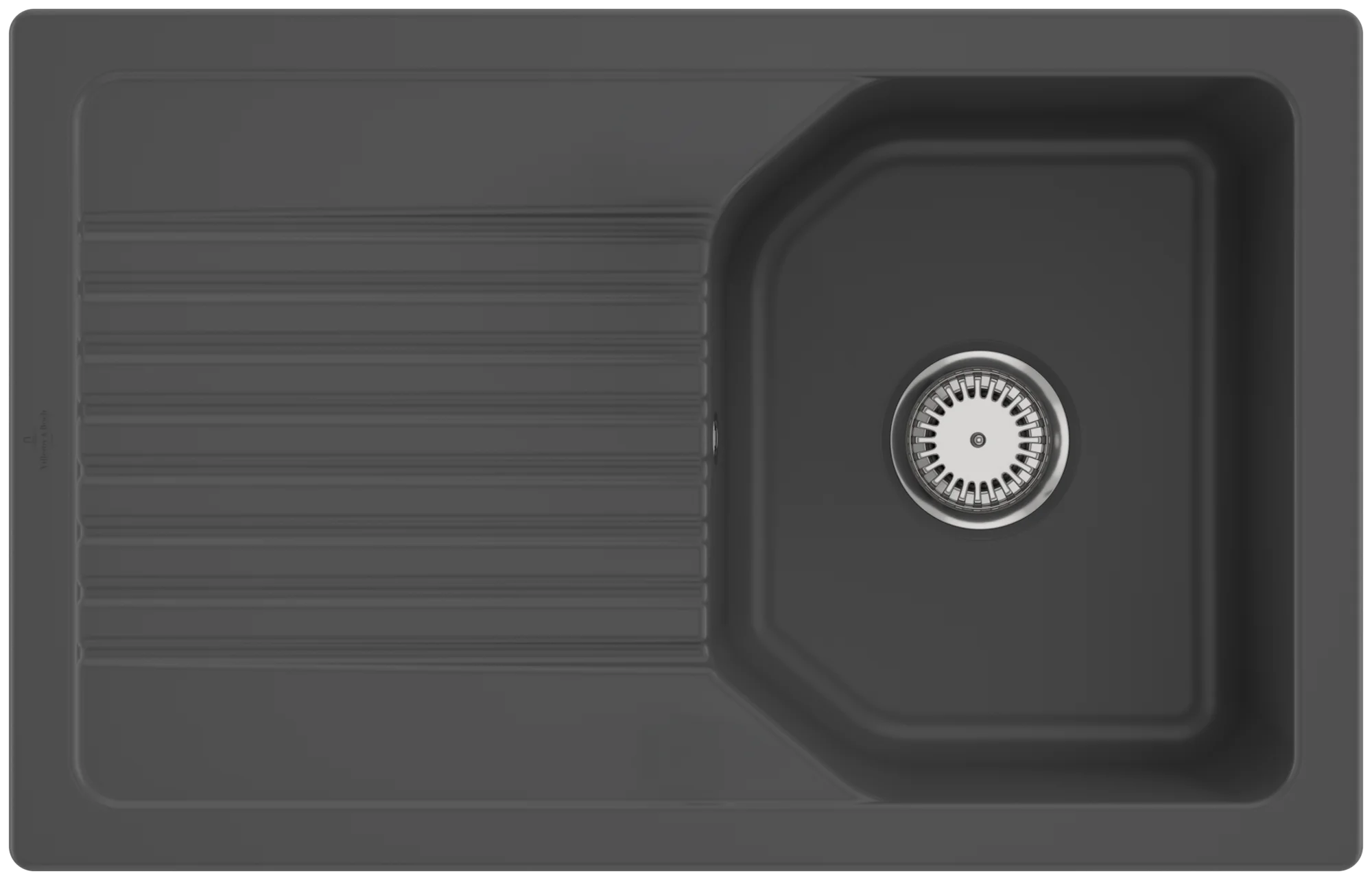 Villeroy & Boch Linara 45 Einbauspüle, Graphite CeramicPlus, 800 x 510 mm