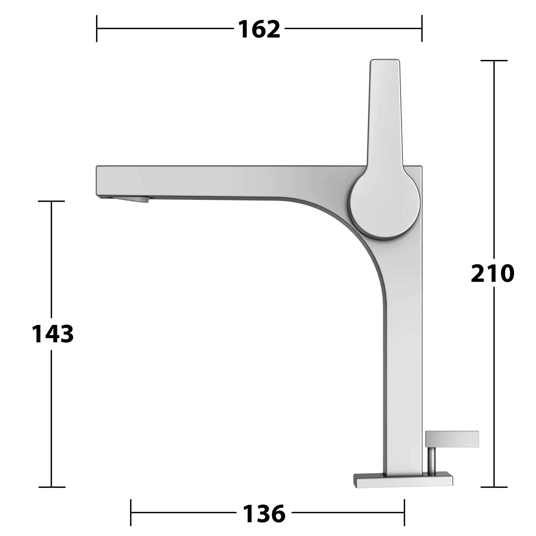 KEUCO EDITION 11 Einhebel-Waschtischmischer 150 mit Zugstangen-Ablaufgarnitur Edelstahl-finish