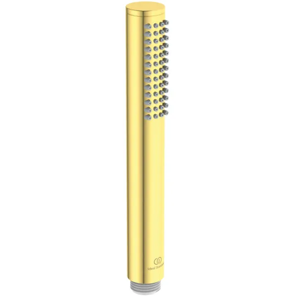 Ideal Standard Ceratherm T125 Duschsystem mit Badethermostat Pin-Griffe Brushed Gold