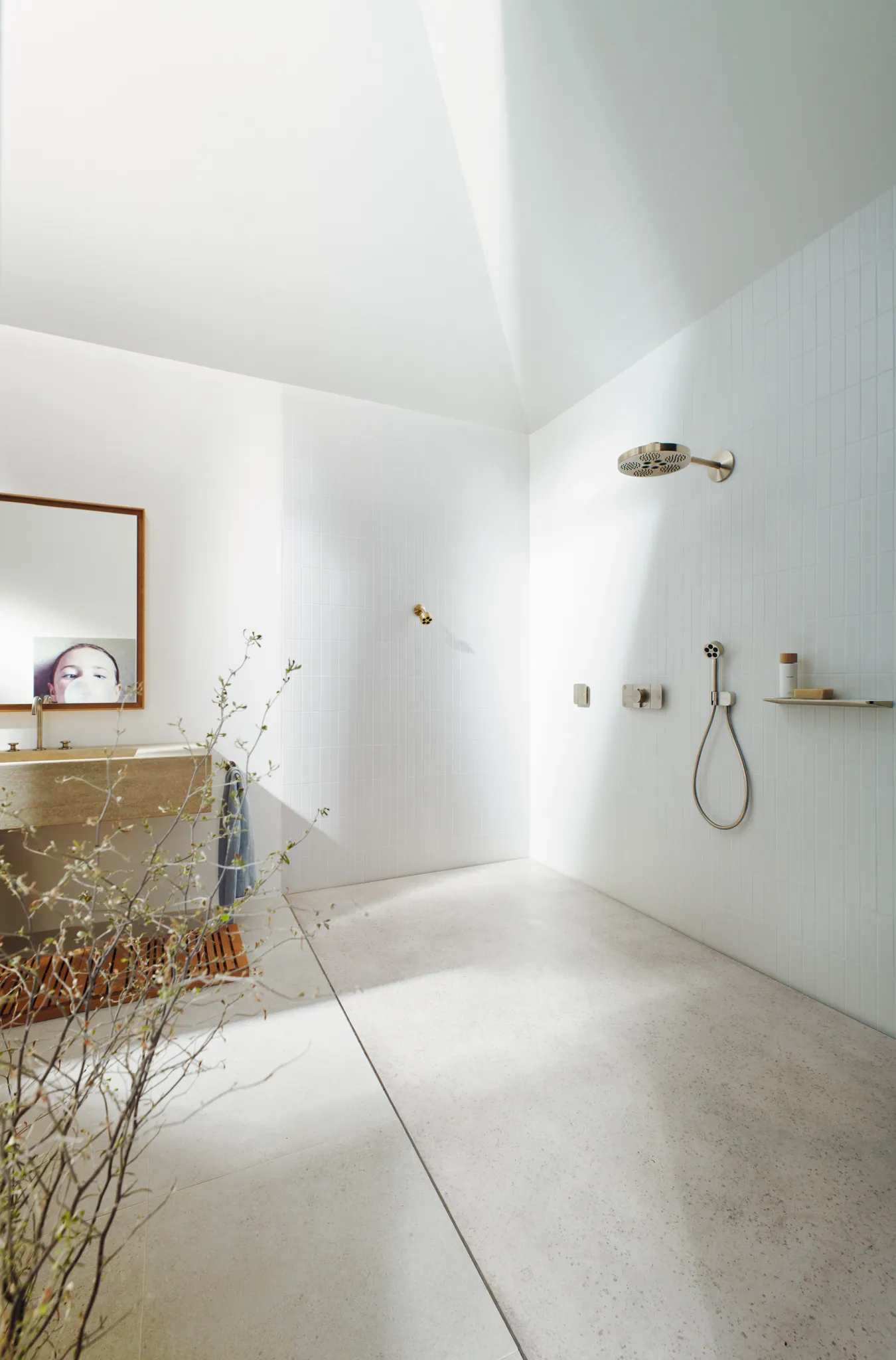 Hansgrohe AXOR One Kopfbrause 75 1jet EcoSmart Brushed Nickel, 73 mm Brausekopfgröße, PowderRain Strahlart, 8,7 l/min Durchflussmenge, verstellbarer Winkel, abnehmbare Kopfbrause, für Durchlauferhitzer geeignet Hansgrohe AXOR One Kopfbrause 75 1jet EcoSmart Brushed Nickel, 73 mm Brausekopfgröße, PowderRain Strahlart, 8,7 l/min Durchflussmenge, verstellbarer Winkel, abnehmbare Kopfbrause, für Durchlauferhitzer geeignet