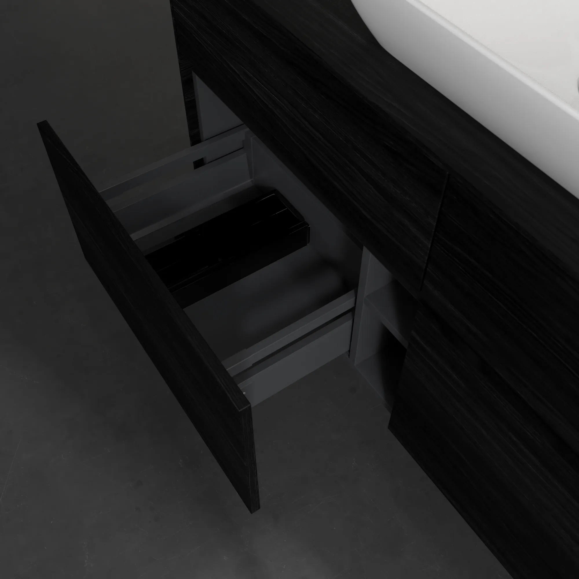 Villeroy & Boch Waschtischunterschrank „Collaro“ 1200 × 548 × 500 mm Black Oak, ohne Beleuchtung, für Becken mittig Villeroy & Boch Waschtischunterschrank „Collaro“ 1200 × 548 × 500 mm Black Oak, ohne Beleuchtung, für Becken mittig