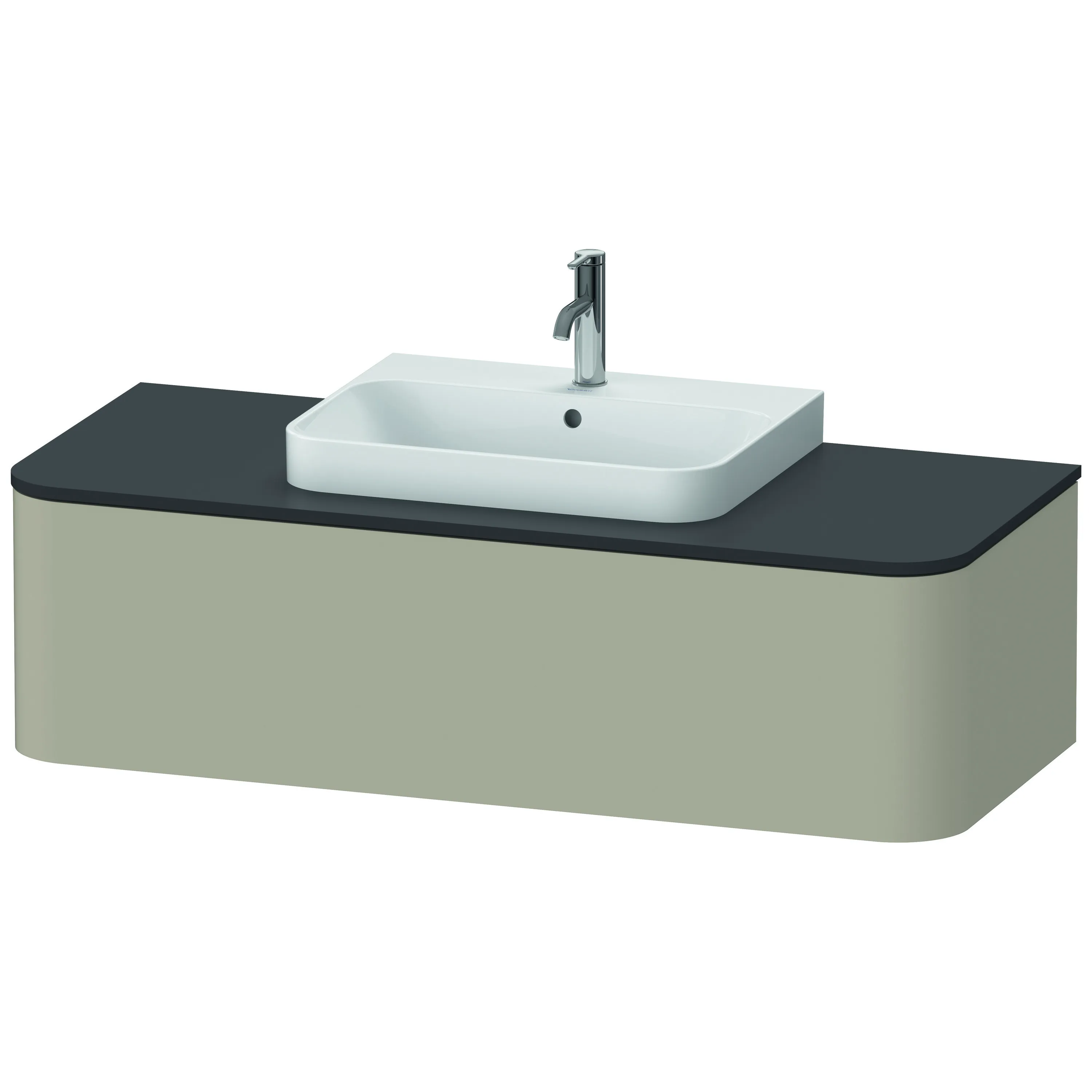 Duravit Waschtischunterschrank wandhängend „Happy D.2 Plus“ 130 × 35,4 × 55 cm Taupe Seidenmatt Duravit Waschtischunterschrank wandhängend „Happy D.2 Plus“ 130 × 35,4 × 55 cm Taupe Seidenmatt