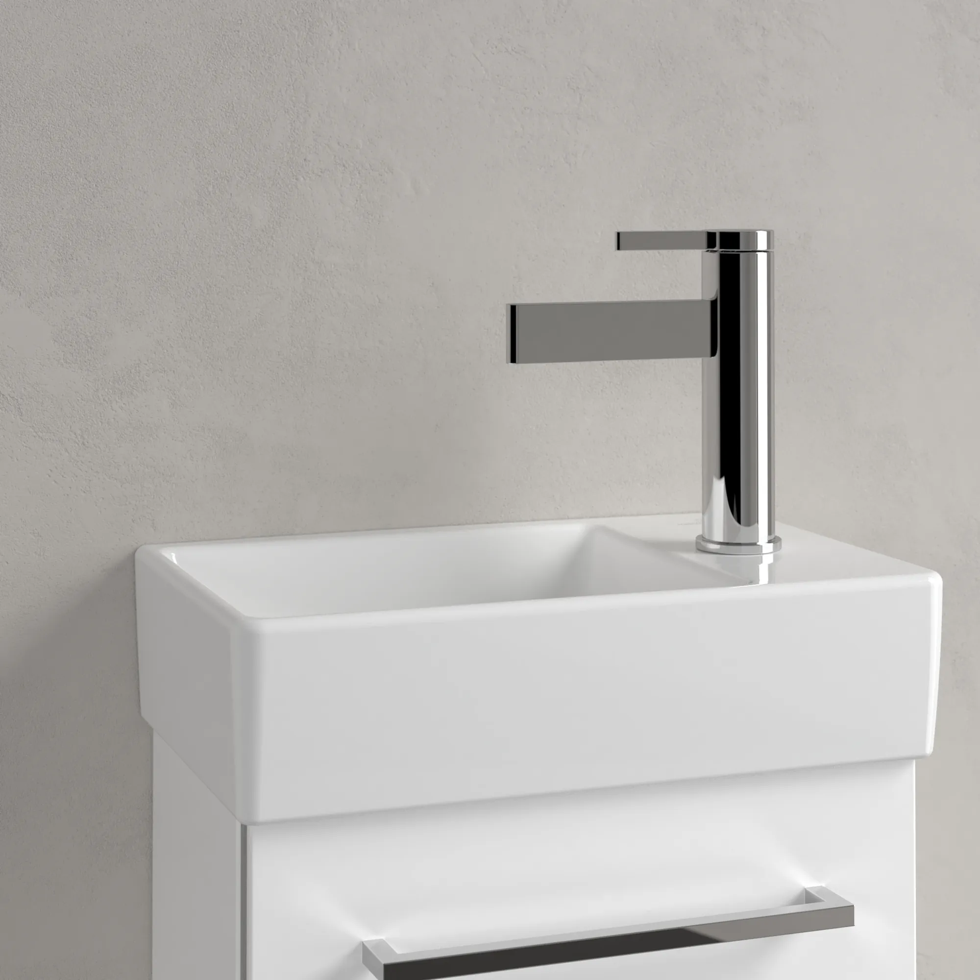 Villeroy & Boch Handwaschbecken Avento, 360x220x110mm, weiß Alpin CeramicPlus, 1-Loch-Armatur, Wandmontage Villeroy & Boch Handwaschbecken Avento, 360x220x110mm, weiß Alpin CeramicPlus, 1-Loch-Armatur, Wandmontage