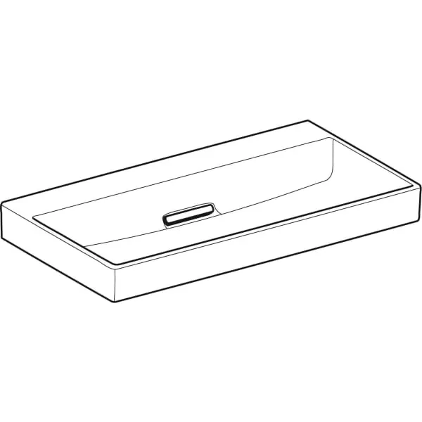 Wandwaschtisch „One“ mit horizontalem Ablauf, rechteckig 90 × 48 cm mit KeraTect® Wandwaschtisch „One“ mit horizontalem Ablauf, rechteckig 90 × 48 cm mit KeraTect®