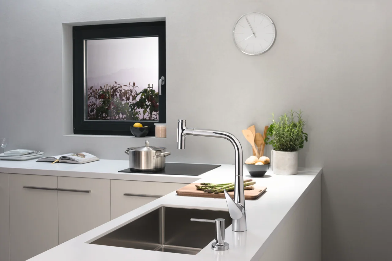 Hansgrohe Talis Select M51 Einhebel-Küchenmischer mit Ausziehbrause 2jet sBox Chrom, ComfortZone 300, Schwenkbereich einstellbar auf 110° oder 150°, Laminarstrahl und Brausestrahl, MagFit magnetische Brausehalterung, max. Durchflussmenge 8 l/min bei 3 ba Hansgrohe Talis Select M51 Einhebel-Küchenmischer mit Ausziehbrause 2jet sBox Chrom, ComfortZone 300, Schwenkbereich einstellbar auf 110° oder 150°, Laminarstrahl und Brausestrahl, MagFit magnetische Brausehalterung, max. Durchflussmenge 8 l/min bei 3 ba
