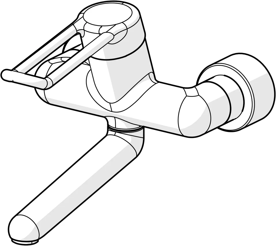 HansaMEDIPRO Einhebelmischer Waschtischbatterie Bügelhebel lang Ausladung 246 mm DN15 Chrom HansaMEDIPRO Einhebelmischer Waschtischbatterie Bügelhebel lang Ausladung 246 mm DN15 Chrom