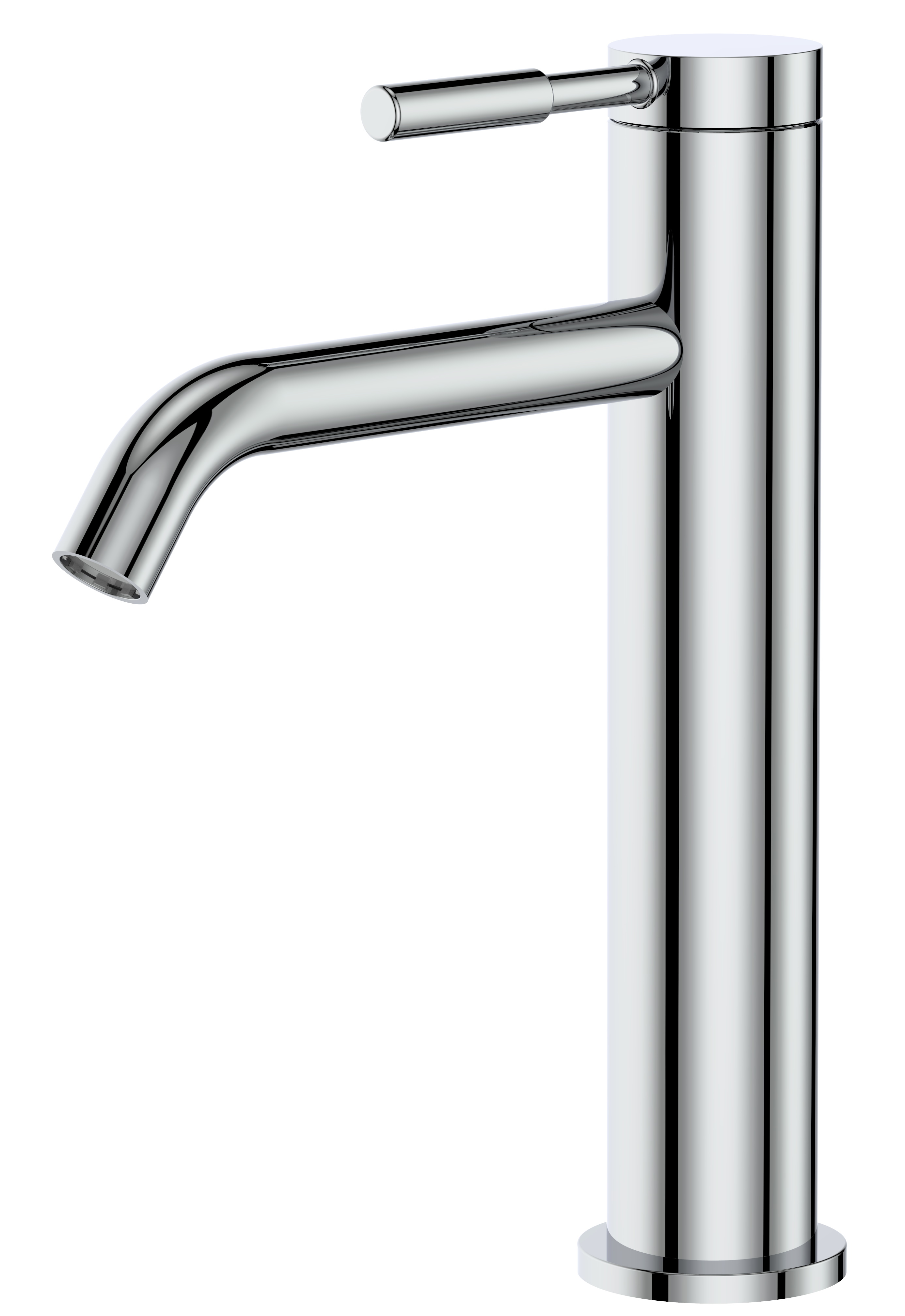 Waschtisch-Einhandbatterie AqvaDesign - rund - mittelhohe Ausführung - Klick-Klack-Ablaufgarnitur 1"1/4 - Kartusche mit keramischen Dichtscheiben - Heißwassersperre - Wassermengendurchflussregulierung - flexible Druckschläuche 3/8", DVGW W270 - chrom Waschtisch-Einhandbatterie AqvaDesign - rund - mittelhohe Ausführung - Klick-Klack-Ablaufgarnitur 1"1/4 - Kartusche mit keramischen Dichtscheiben - Heißwassersperre - Wassermengendurchflussregulierung - flexible Druckschläuche 3/8", DVGW W270 - chrom